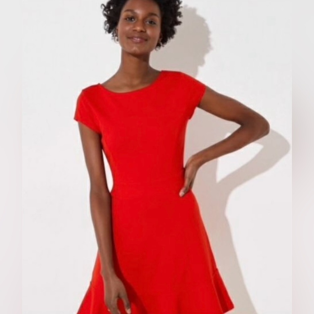 NWT — LOFT Ponte Flounce Dress
